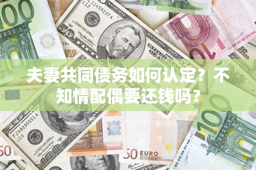 济南夫妻共同债务如何认定？不知情配偶要还钱吗？