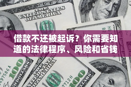 济南借款不还被起诉？你需要知道的法律程序、风险和省钱技巧