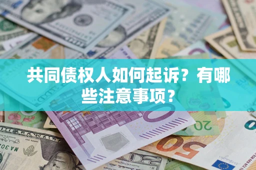 济南共同债权人如何起诉？有哪些注意事项？
